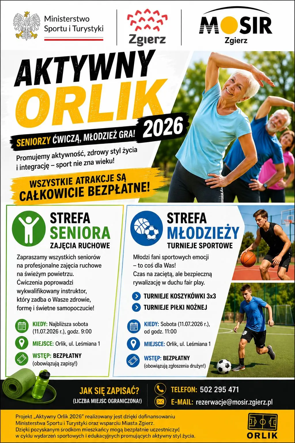Rozpoczęcie programu „Aktywny Orlik 2026” w Zgierzu