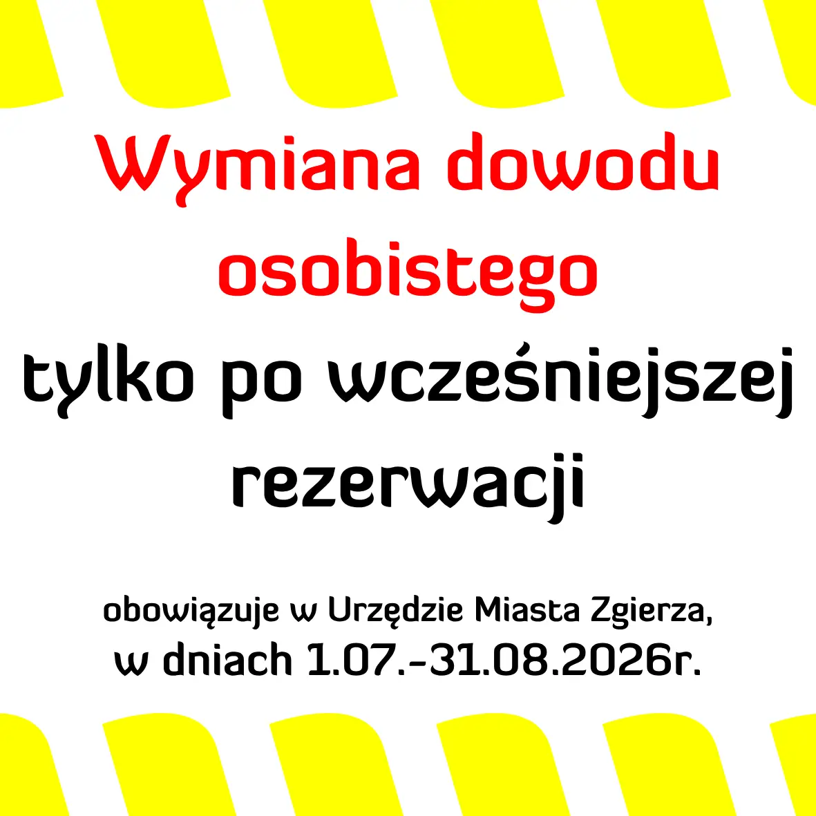 Wymiana dowodu osobistego w wakacje wymaga wcześniejszej rezerwacji wizyty