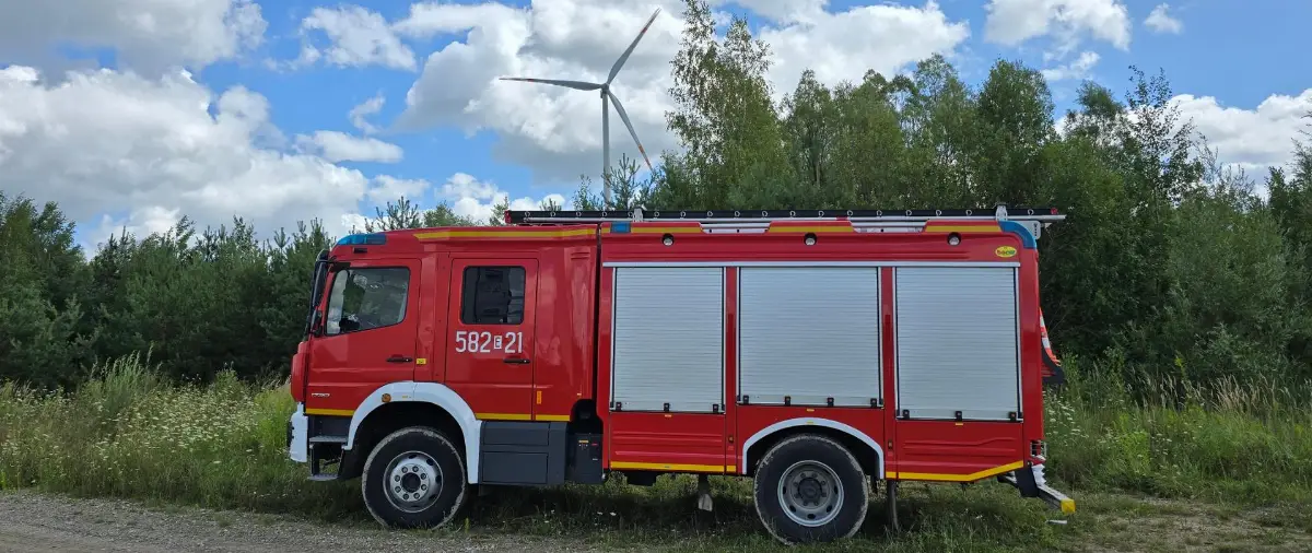 Szkolenie dla strażaków dotyczące turbin wiatrowych